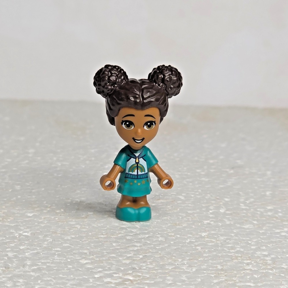 Lego Friends Liz Micro Doll Turquoise Dress Rainbow 41698 Minifig Figure 1.5"